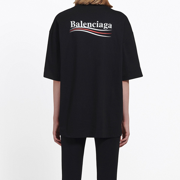 BALENCIAGA バレンシアガ レディース ブラック半袖Tシャツ BALENCIAGA バレンシアガ レディース ブラック半袖Tシャツ
