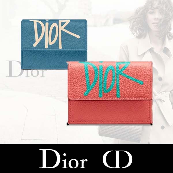 DIOR AND SHAWN ☆ 2021新作 折りたたみ 財布 2PUBC110YZS | 韓国 